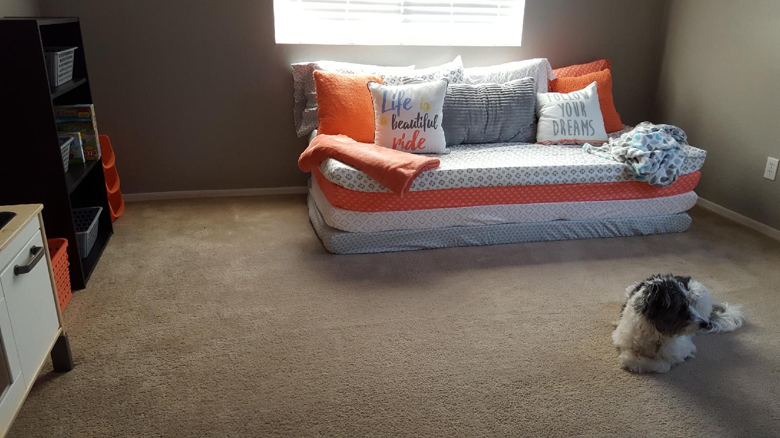 Foam Pads Being Used for a Daybed